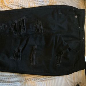 Worn Guess jeans. Destroyed